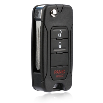 New Keyless Entry Remote Flip Key Fob for Chrysler Dodge Jeep Vehicles